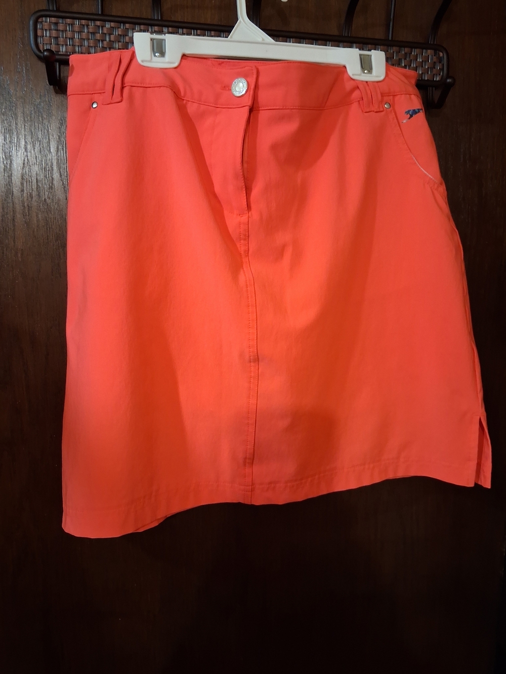 Slazenger Bright Coral-Orange Athletic Skirt